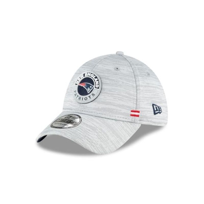 New England Patriots Gorra | New Era Official NFL Fall Sideline 39thirty Stretch Fit Cap Mexico - Grises